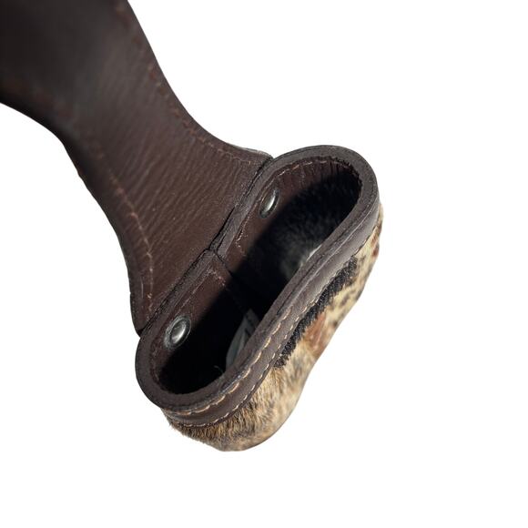 American West Western Cowhide & Leather Hair-On-Hide Holster Belt Clip - Picture 6 of 9